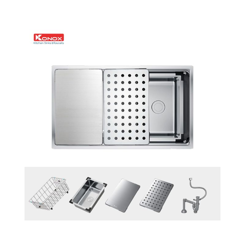 Chậu rửa bát chống xước Konox Workstation Sink – Undermount Sink KN8644SU Dekor (2) Chậu rửa bát chống xước Konox Workstation Sink – Undermount Sink KN8644SU Dekor (2)