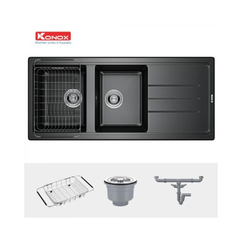 Chậu rửa bát Konox Granite Sink Phoenix 1160 – Black(2)