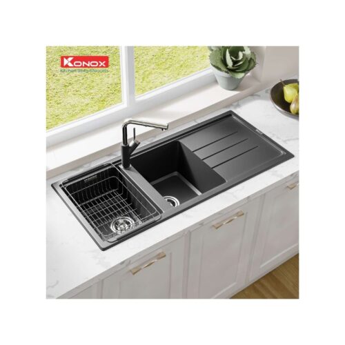 Chậu rửa bát Konox Granite Sink Phoenix 1160 – Black(3)