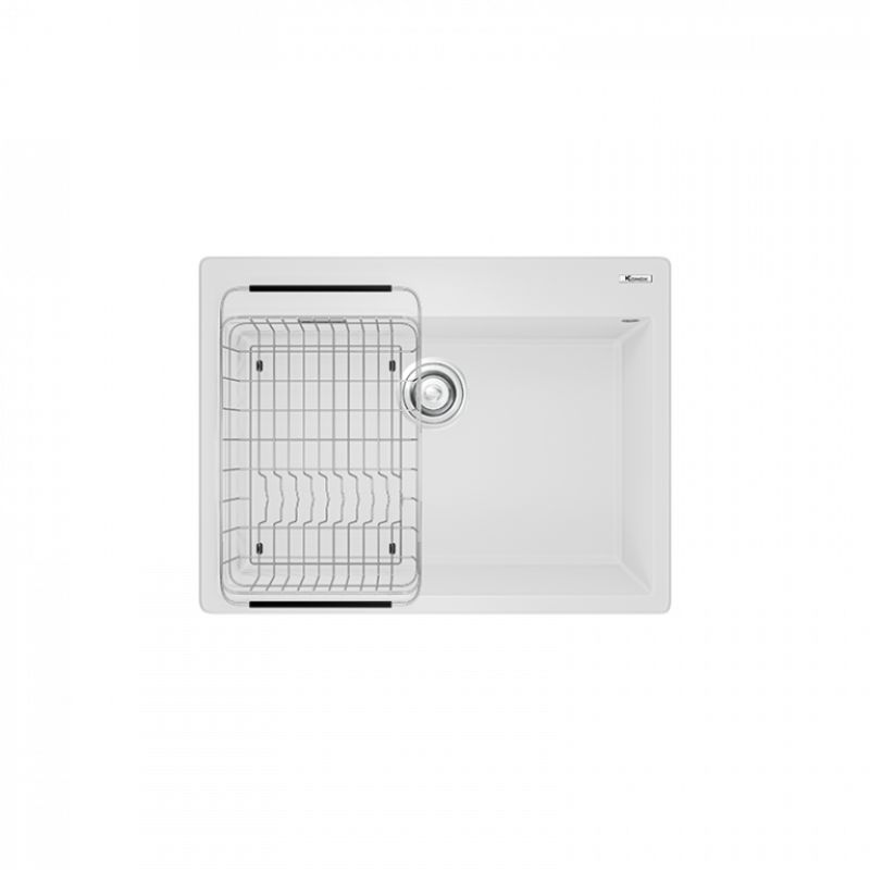 Chậu rửa bát Konox Granite Sink Ruvita 680 – White Silver Chậu rửa bát Konox Granite Sink Ruvita 680 – White Silver