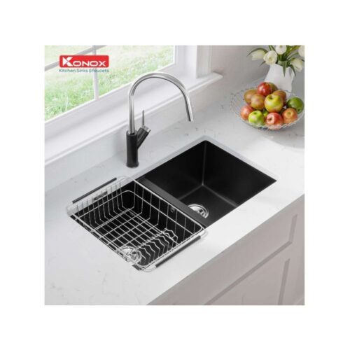 Chậu rửa bát Konox Granite Sink Veloci 760D – Black 5 Chậu rửa bát Konox Granite Sink Veloci 760D – Black (3)