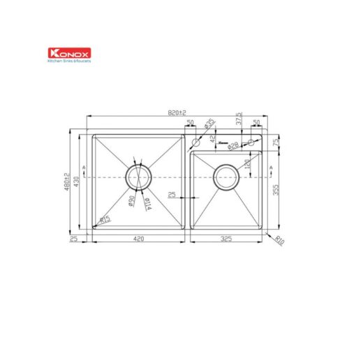 Chậu rửa bát Konox Overmount Sink KN8248DO (1)