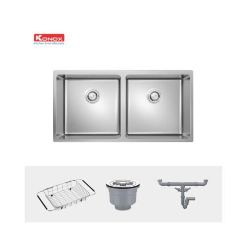 Chậu rửa bát Konox Undermount Sink Cube 8744DU 4 Chậu rửa bát Konox Undermount Sink Cube 8744DU(2)