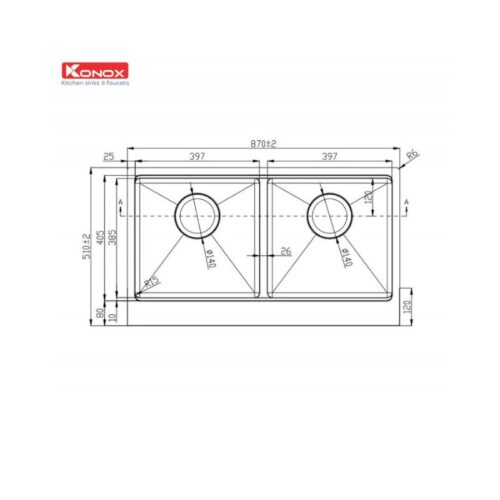 Chậu rửa bát Konox Workstation Sink – Apron Sink KN8751DA Retta (1)