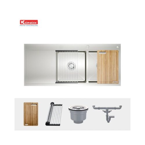 Chậu rửa bát Konox Workstation Sink – Topmount Sink KN11650TD – Bàn trái(2)