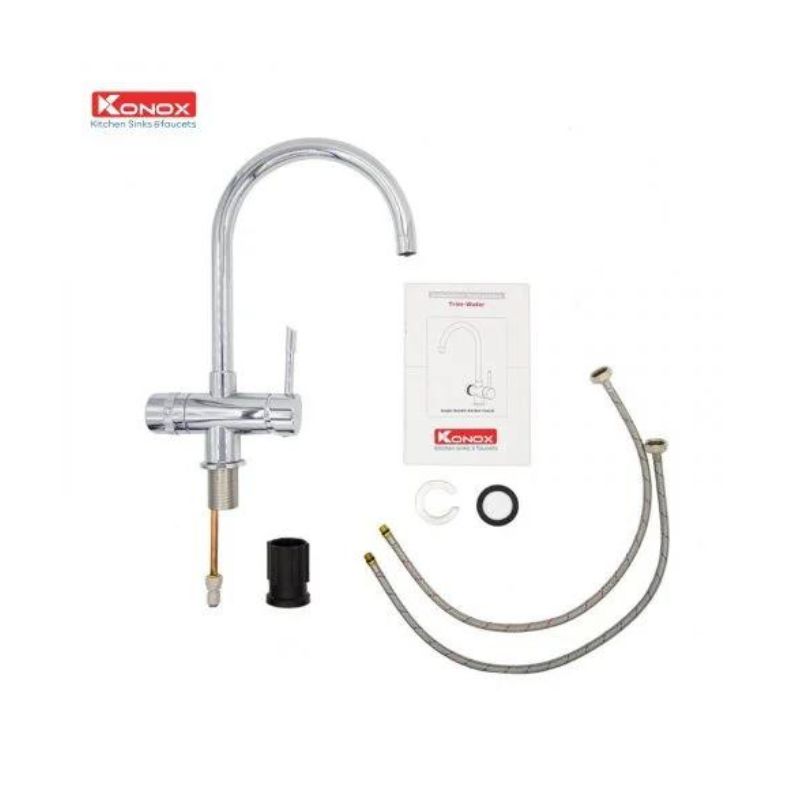Vòi rửa bát ba đường nước Konox Trim-water chrome Vòi rửa bát ba đường nước Konox Trim-water chrome