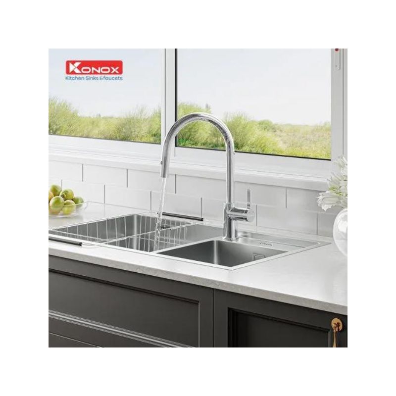 Vòi rửa bát dây rút Konox Alto Chrome Vòi rửa bát dây rút Konox Alto Chrome