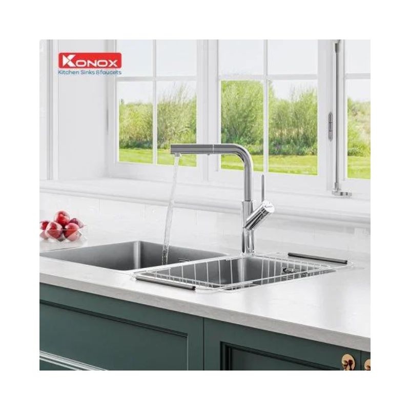 Vòi rửa bát dây rút Konox Artan Chrome Vòi rửa bát dây rút Konox Artan Chrome