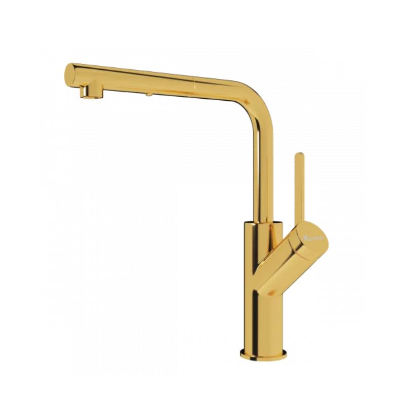 Vòi rửa bát dây rút Konox Artan Gold Vòi rửa bát dây rút Konox Artan Gold
