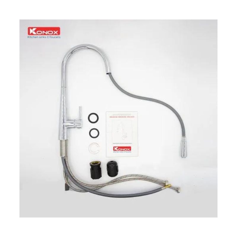 Vòi rửa bát dây rút Konox KN1901C Vòi rửa bát dây rút Konox KN1901C