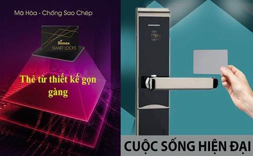 Khóa cửa thẻ từ thương hiệu Demax