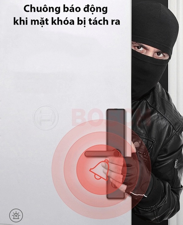 Chuông báo động khi mặt khóa bị tách ra khóa điện tử Bosch