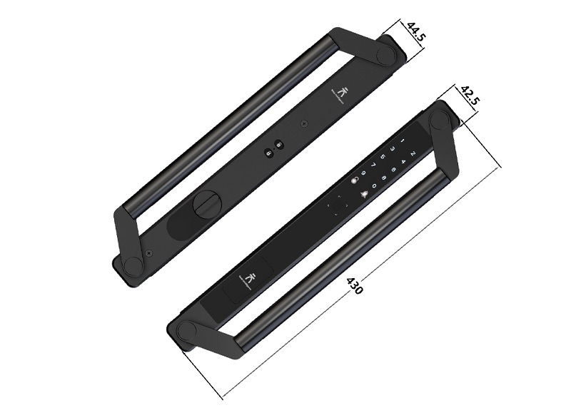 kích thước Khóa cửa đại sảnh biệt thự Demax SL808 GS Lux App Wifi
