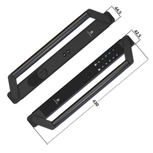 kích thước Khóa cửa đại sảnh biệt thự nhận diện khuôn mặt Demax SL908 GS Lux App Wifi