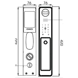 Kích thước khóa thông minh nhận dạng khuôn mặt Face ID-3D Demax SL912 MG