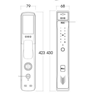 Kích thước khóa thông minh nhận dạng khuôn mặt Face ID-3D Demax SL918 MG