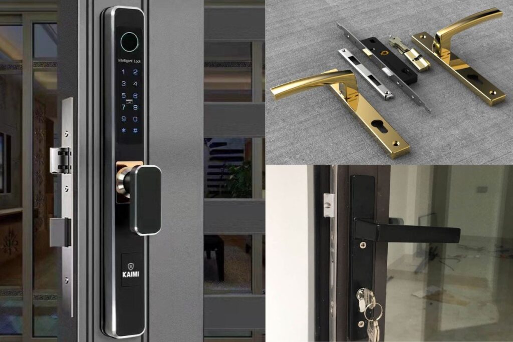 ưu nhược điểm các loại khóa cửa nhôm kính