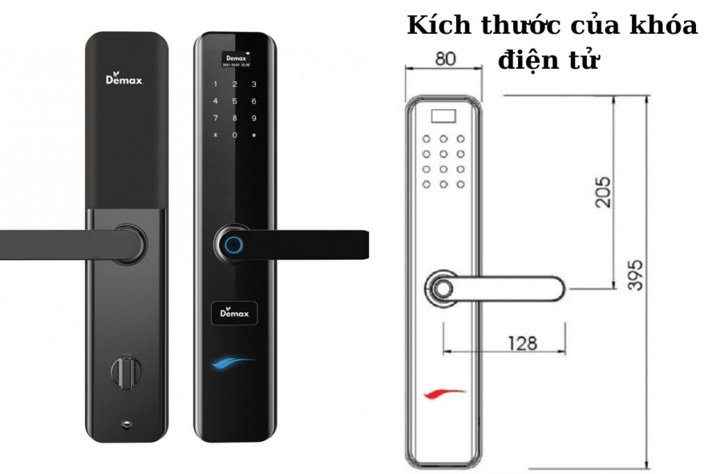 kích thước khóa thông minh
