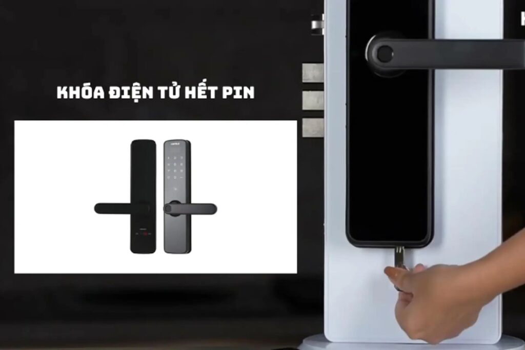 lỗi khóa điện tử hết pin khi đang ở ngoài