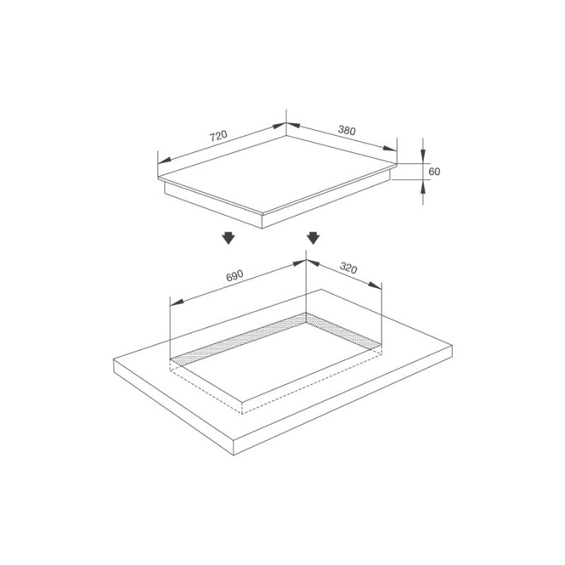 Thiết kế của Bếp từ kết hợp hồng ngoại Malloca MH 02IR Thiết kế của Bếp từ kết hợp hồng ngoại Malloca MH 02IR