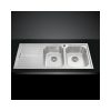 Chậu rửa bát inox 2 hố Malloca MS - 1025L NEW 1 Chậu rửa bát bán thủ công Malloca MS - 1025L NEW