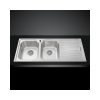 Chậu rửa bát inox 2 hố Malloca MS - 1025R NEW 1 Chậu rửa bát bán thủ công Malloca MS - 1025R NEW