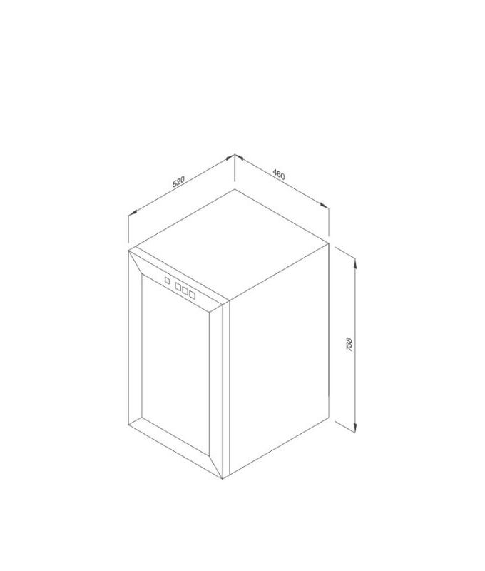 Tủ rượu Malloca MWC-65B độc lập 3 Thiết kế của Tủ bảo quản rượu độc lập Malloca MWC - 65B