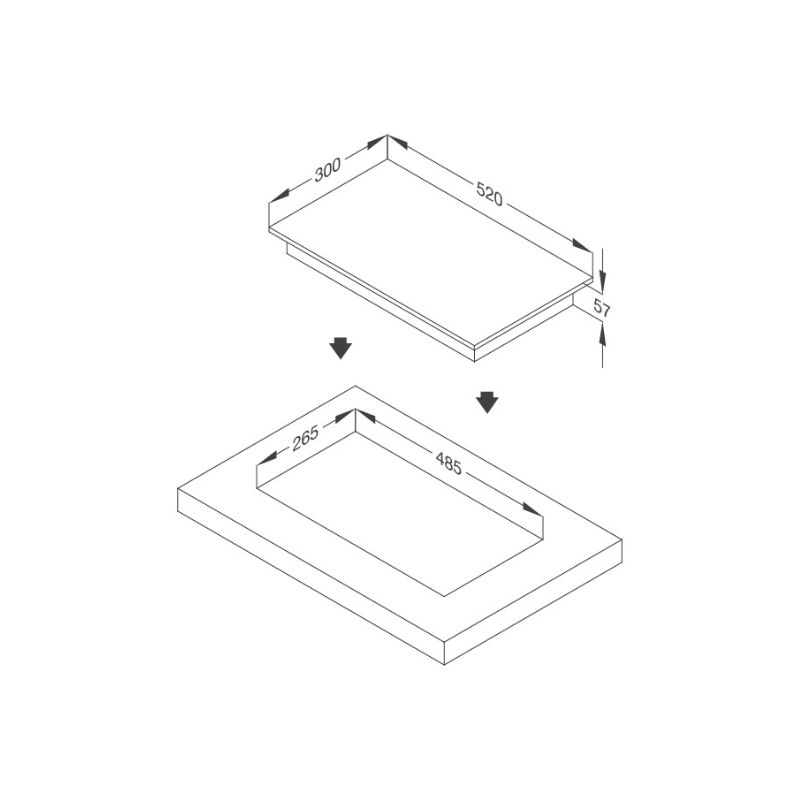 kích thước của Bếp hồng ngoại domino Malloca MDH-02R kích thước của Bếp hồng ngoại domino Malloca MDH-02R