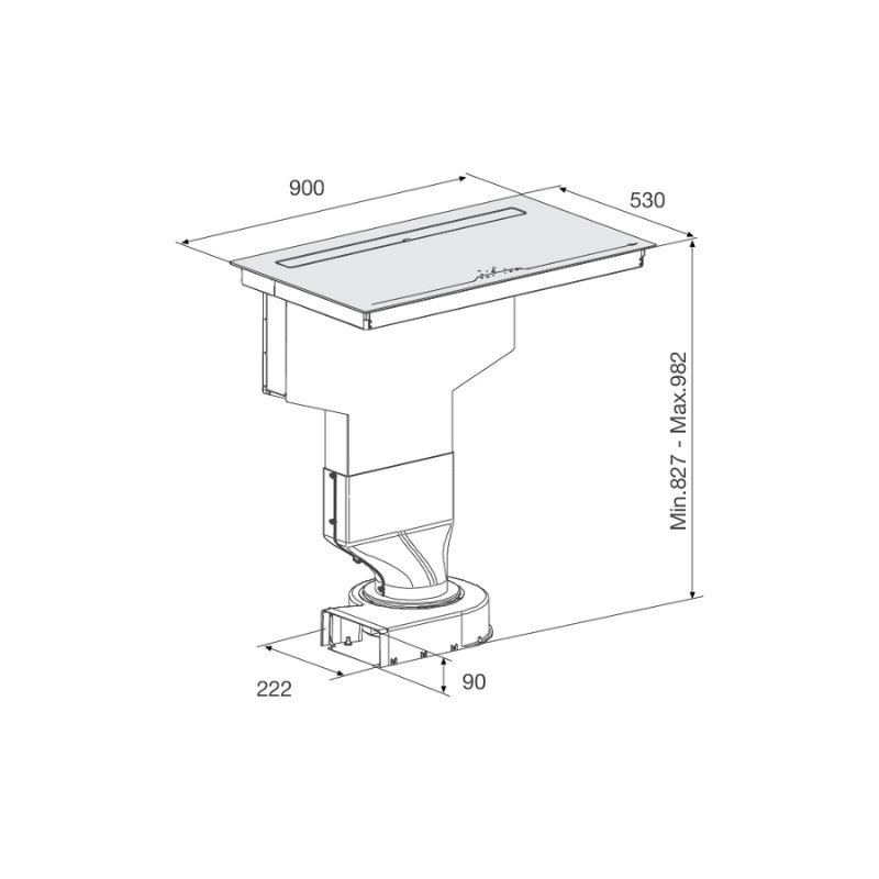 Thiết kế của Bếp từ kết hợp máy hút khói khử mùi Malloca HIH-904 SLIM Thiết kế của Bếp từ kết hợp máy hút khói khử mùi Malloca HIH-904 SLIM