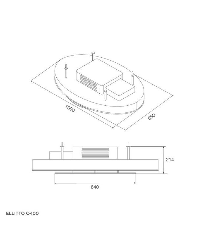 Thiết kế của Máy hút mùi Malloca ELLITTO C-100
