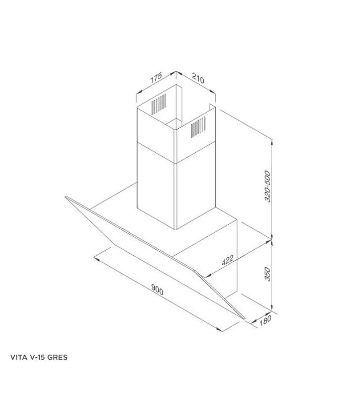 Thiết kế của Máy hút mùi Malloca VITA V-15 GRES