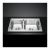 Chậu rửa bát inox 2 hố Malloca MS 2076EP 2 Chậu rửa bát Malloca MS 2076EP