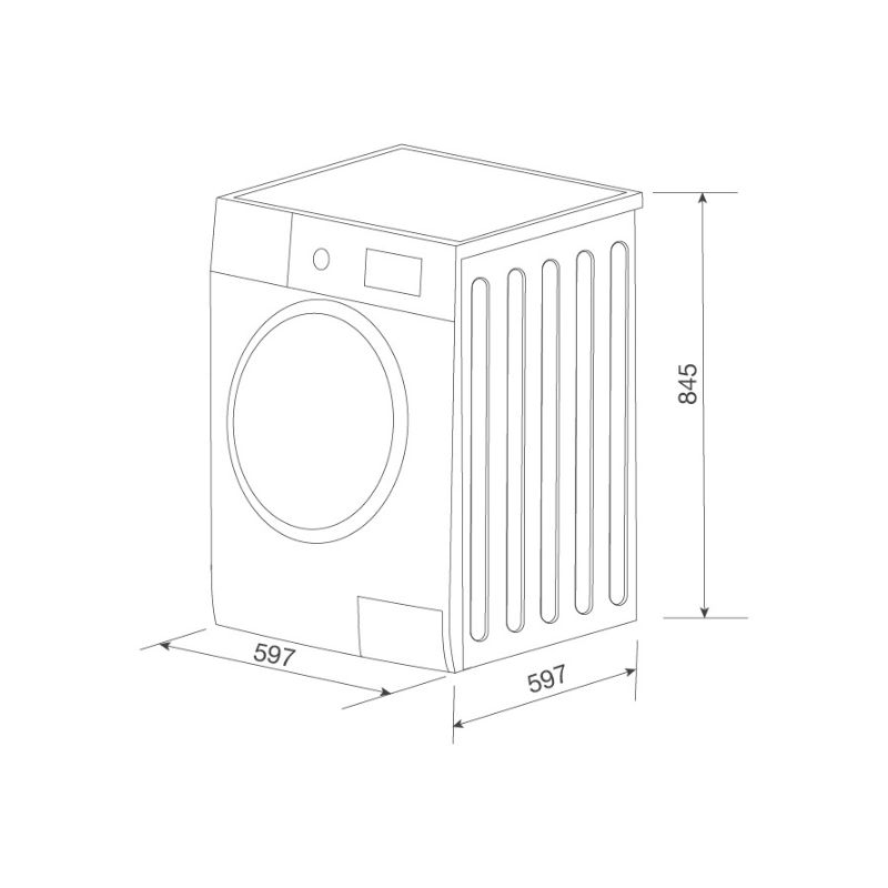 Kích thước máy giặt quần áo Malloca MWM-T1510BL Kích thước máy giặt quần áo Malloca MWM-T1510BL
