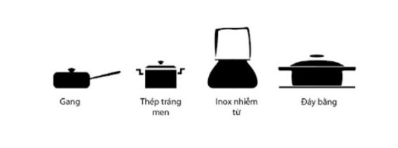 Các dụng cụ nấu thích hợp sử dụng cho bếp từ Malloca