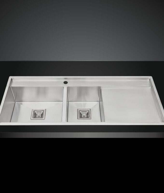 Chậu rửa bát Inox 2 hố Malloca MS 6306T