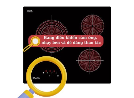 Bảng điều khiển bếp hồng ngoại Malloca