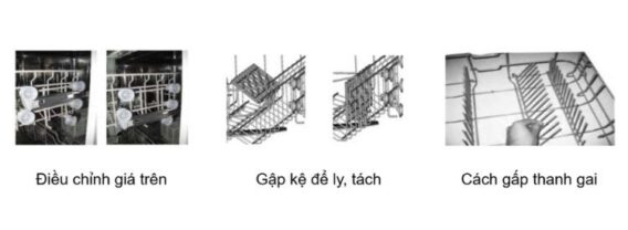Lắp giá kệ vào máy rửa chén Lắp giá kệ vào máy rửa chén