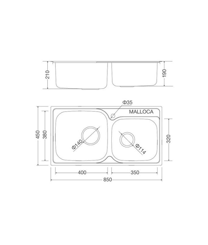 Chậu rửa bát Malloca MS - 1011 NEW 3 chau rua bat ban thu cong malloca ms 1011 new 1