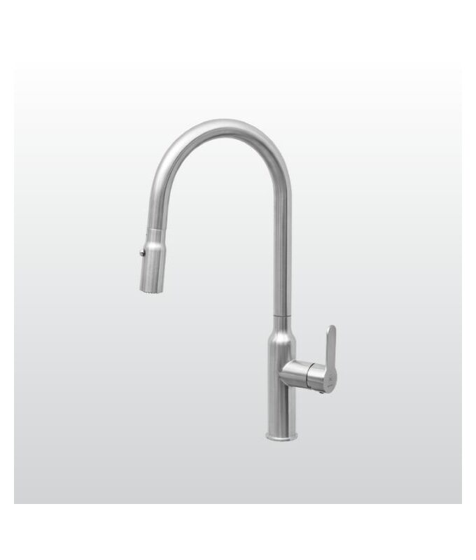 Vòi rửa bát nóng lạnh Malloca K046-SS có dây rút