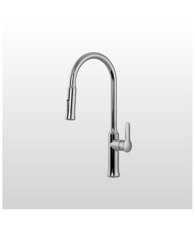 Vòi rửa bát nóng lạnh Malloca K94C có dây rút