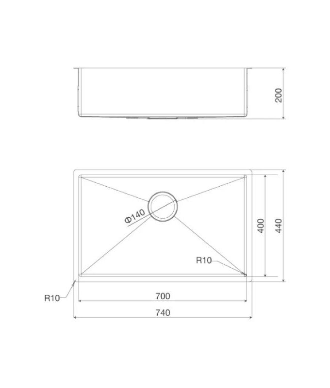 Chậu rửa chén Malloca MS6074 2 thong so chau rua chen malloca ms6074