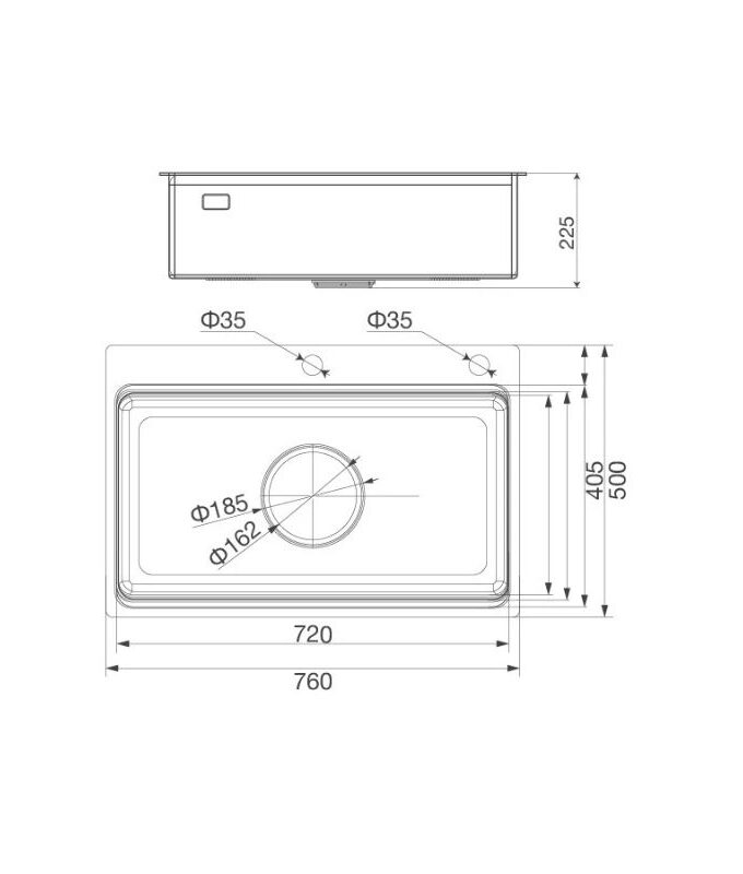 Chậu rửa chén Malloca MS7650LINEN 5 thong so chau rua chen malloca ms7650linen
