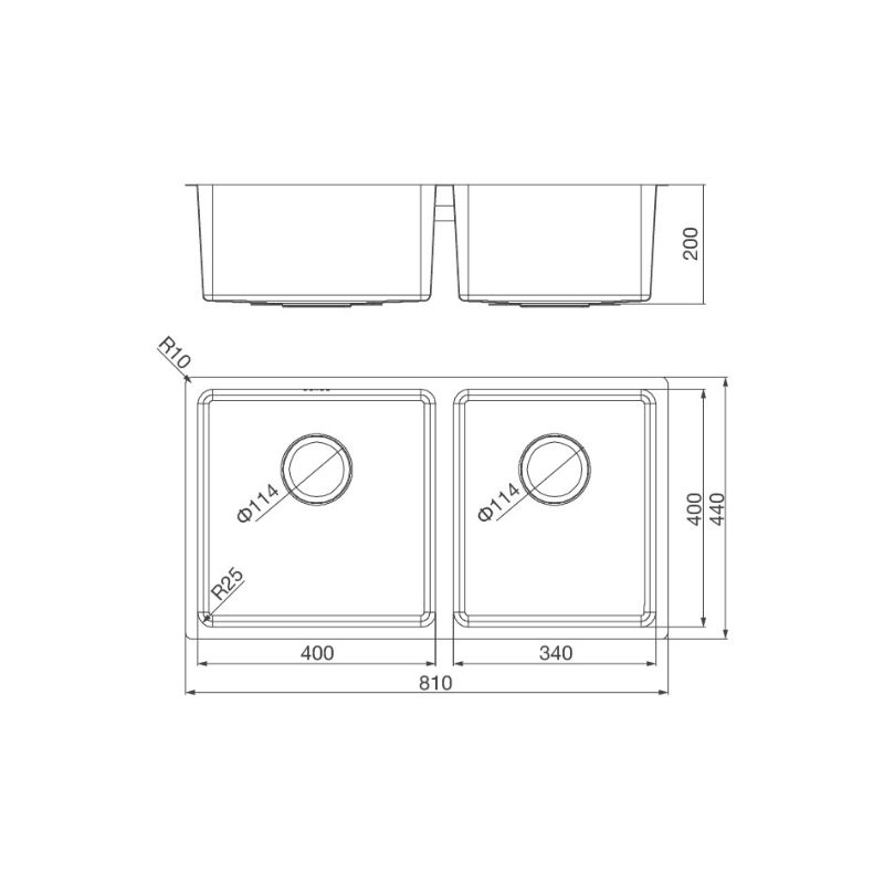 kích thước của Chậu rửa bát Malloca MS 6081 kích thước của Chậu rửa bát Malloca MS 6081