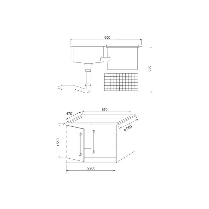 kích thước của Máy rửa bát tích hợp Malloca WQP6-890F4 kích thước của Máy rửa bát tích hợp Malloca WQP6-890F4