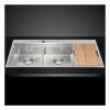 Chậu rửa bát inox 2 hố Malloca Slide MS1162R 2 Chậu rửa bát Malloca Slide MS 1162R