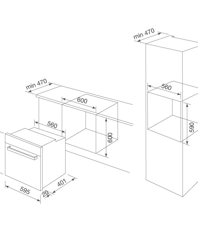 Lò nướng âm tủ Malloca MOV-606 AF 2 Thiết kế Lò nướng âm tủ MOV-606 AF
