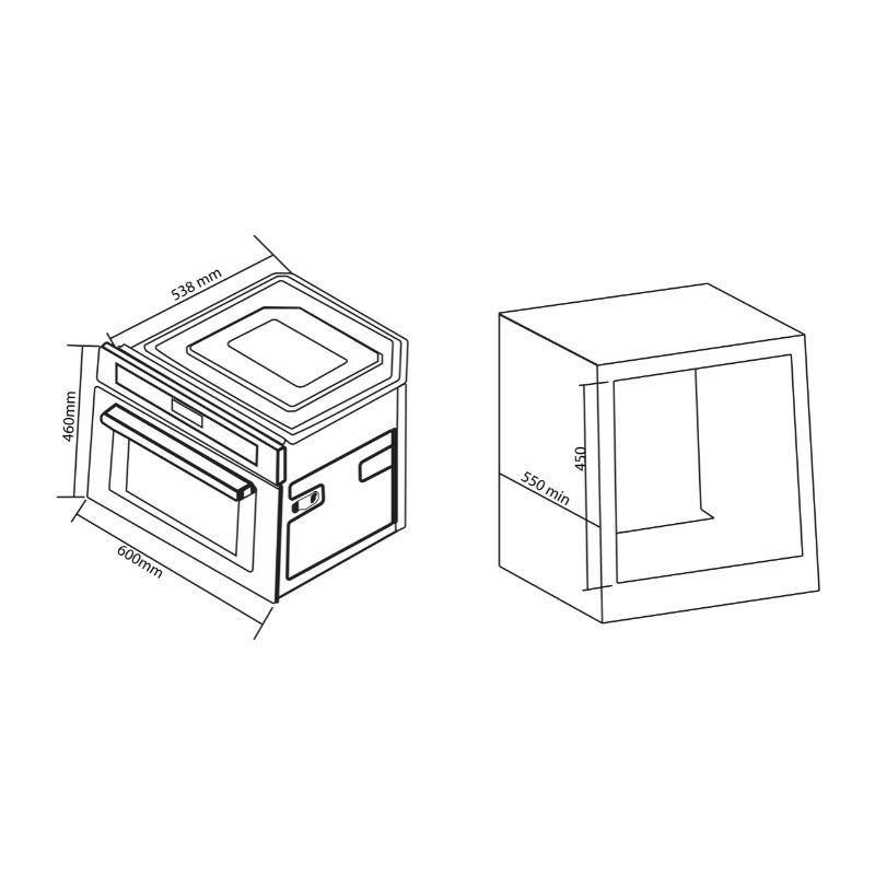 kích thước của Lò vi sóng có chức năng nướng Munchen GM516PT kích thước của Lò vi sóng có chức năng nướng Munchen GM516PT