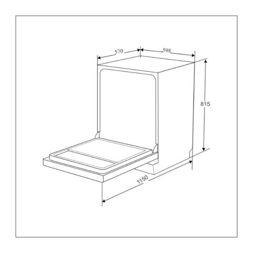 kích thước của Máy rửa bát Munchen M91SCI