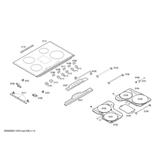 BẾP ĐIỆN TỪ BOSCH PIE875T01E cao cấp 5 Hình ảnh 2D Bosch PIE875T01E