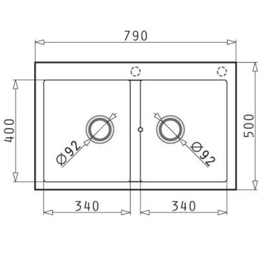Kích thước chậu rửa đá BOSCH PYRAGRANITE ALAZIA (79X50) 2B chau da bosch pyragranite alazia 79x50 2b 1